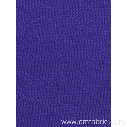 Knitted Cotton Polyester french terry plain dyed fabric